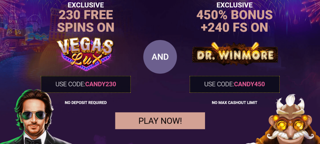 Big Candy Casino welcome bonus offers