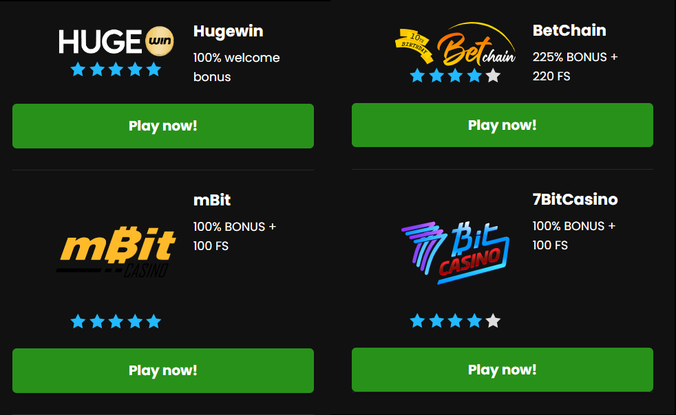 hugewin betchain mbit 7bit casino ratings