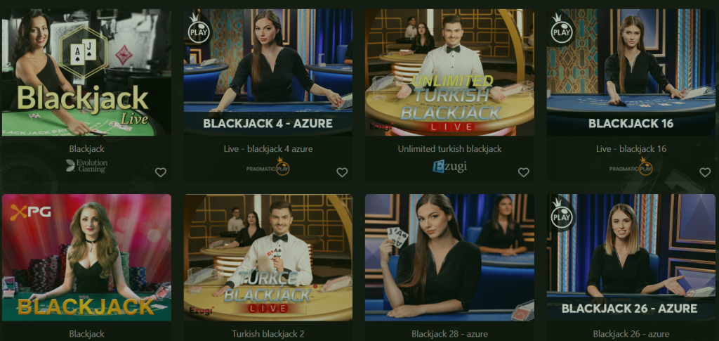 hugewin casino blackjack selection